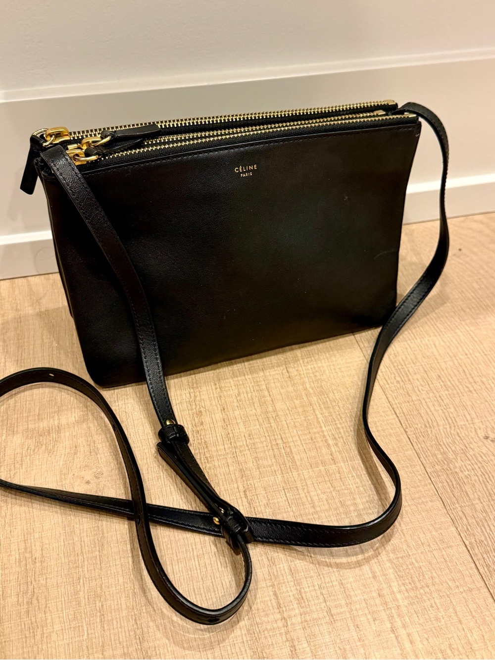 Celine Black Leather Small Trio Crossbody Bag - Picture 4 of 13